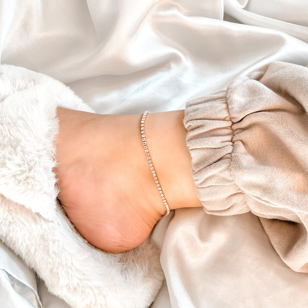 Gold Tennis Anklet