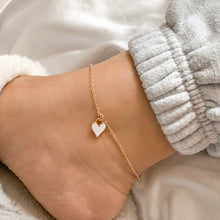 Load image into Gallery viewer, White Heart Anklet
